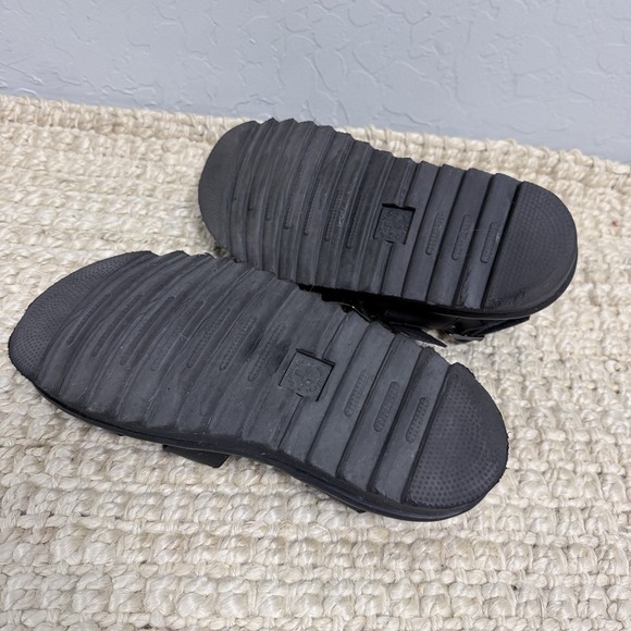 Dr. Martens Voss II Black Hydro Leather Platform Sandals EVA Sole US 9 - Picture 6 of 7